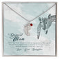 To Dearest Mom from Daughter - Custom Baby Foot Necklace with Birthstone