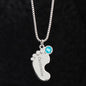 To My Beautiful Wife - Custom Baby Feet Necklace with Birthstone