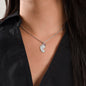 To Dearest Mom from Daughter - Custom Baby Foot Necklace with Birthstone