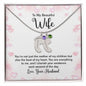 To My Beautiful Wife - Custom Baby Feet Necklace with Birthstone