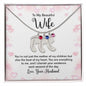 To My Beautiful Wife - Custom Baby Feet Necklace with Birthstone