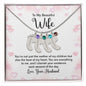 To My Beautiful Wife - Custom Baby Feet Necklace with Birthstone