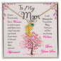 To My Loving Mom from Son - Custom Baby Foot Necklace with Birthstone