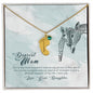 To Dearest Mom from Daughter - Custom Baby Foot Necklace with Birthstone