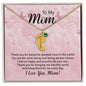 To the Greatest Mom in the World from Son - Custom Baby Foot Necklace with Birthstone