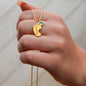 To Dearest Mom from Daughter - Custom Baby Foot Necklace with Birthstone