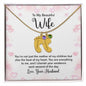 To My Beautiful Wife - Custom Baby Feet Necklace with Birthstone
