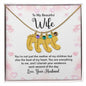 To My Beautiful Wife - Custom Baby Feet Necklace with Birthstone