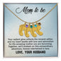 Mom to Be from Husband - Custom Baby Foot Necklace with Birthstone