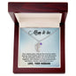 Mom to Be from Husband - Custom Baby Foot Necklace with Birthstone