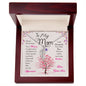 To My Loving Mom from Son - Custom Baby Foot Necklace with Birthstone