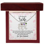 To My Beautiful Wife - Custom Baby Feet Necklace with Birthstone