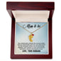 Mom to Be from Husband - Custom Baby Foot Necklace with Birthstone