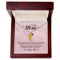 To the Greatest Mom in the World from Son - Custom Baby Foot Necklace with Birthstone