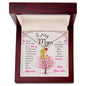 To My Loving Mom from Son - Custom Baby Foot Necklace with Birthstone