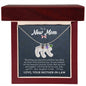 To a New Mom from Mother-in-Law - Custom Baby Foot Necklace with Birthstone