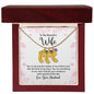 To My Beautiful Wife - Custom Baby Feet Necklace with Birthstone