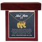 To a New Mom from Mother-in-Law - Custom Baby Foot Necklace with Birthstone