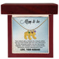 Mom to Be from Husband - Custom Baby Foot Necklace with Birthstone