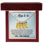 Mom to Be from Husband - Custom Baby Foot Necklace with Birthstone