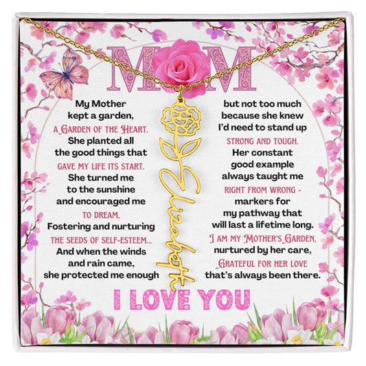 My Mother's Garden - Flower Name Necklace