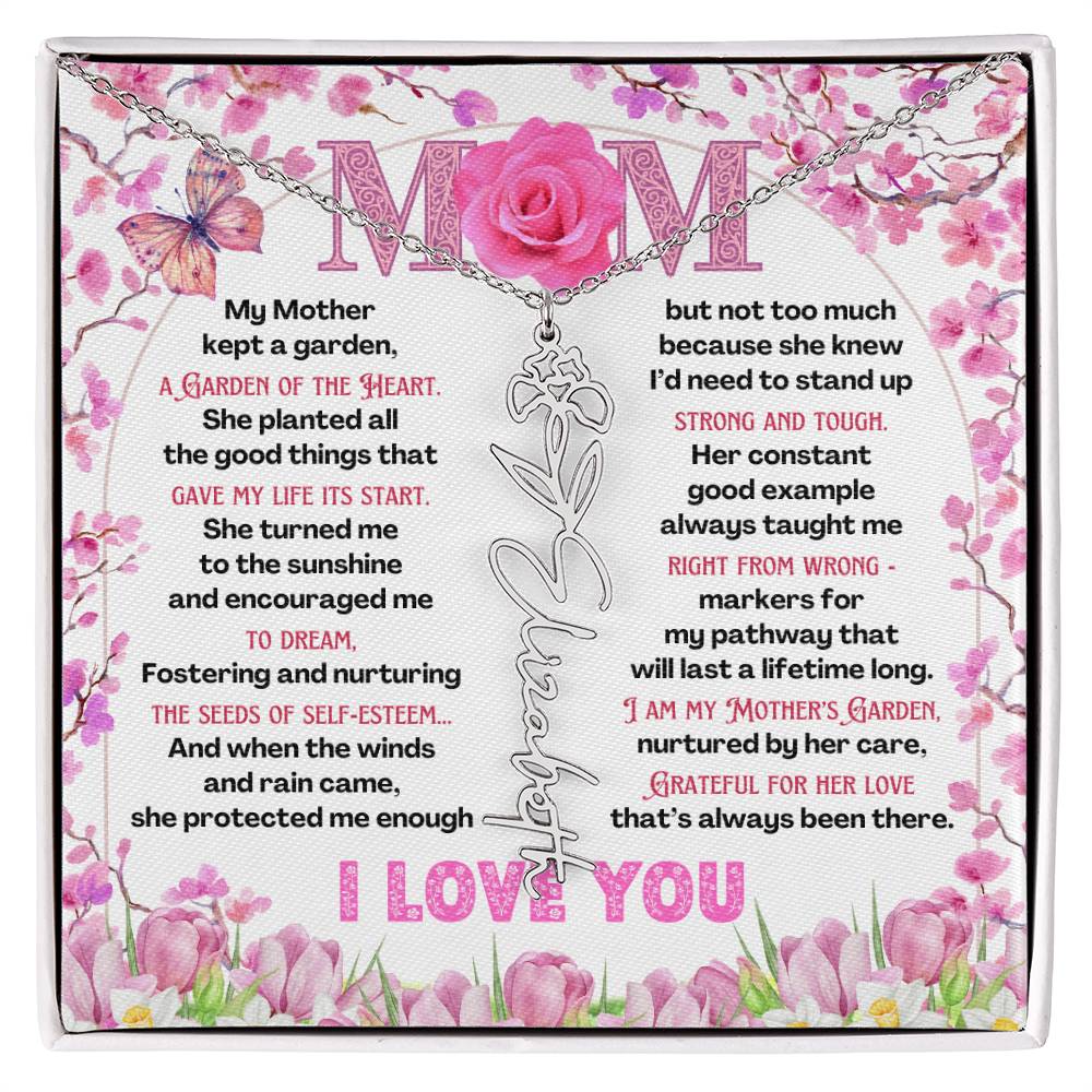 My Mother's Garden - Flower Name Necklace