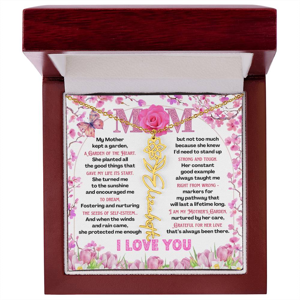 My Mother's Garden - Flower Name Necklace