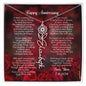 Happy Anniversary Flower Name Necklace
