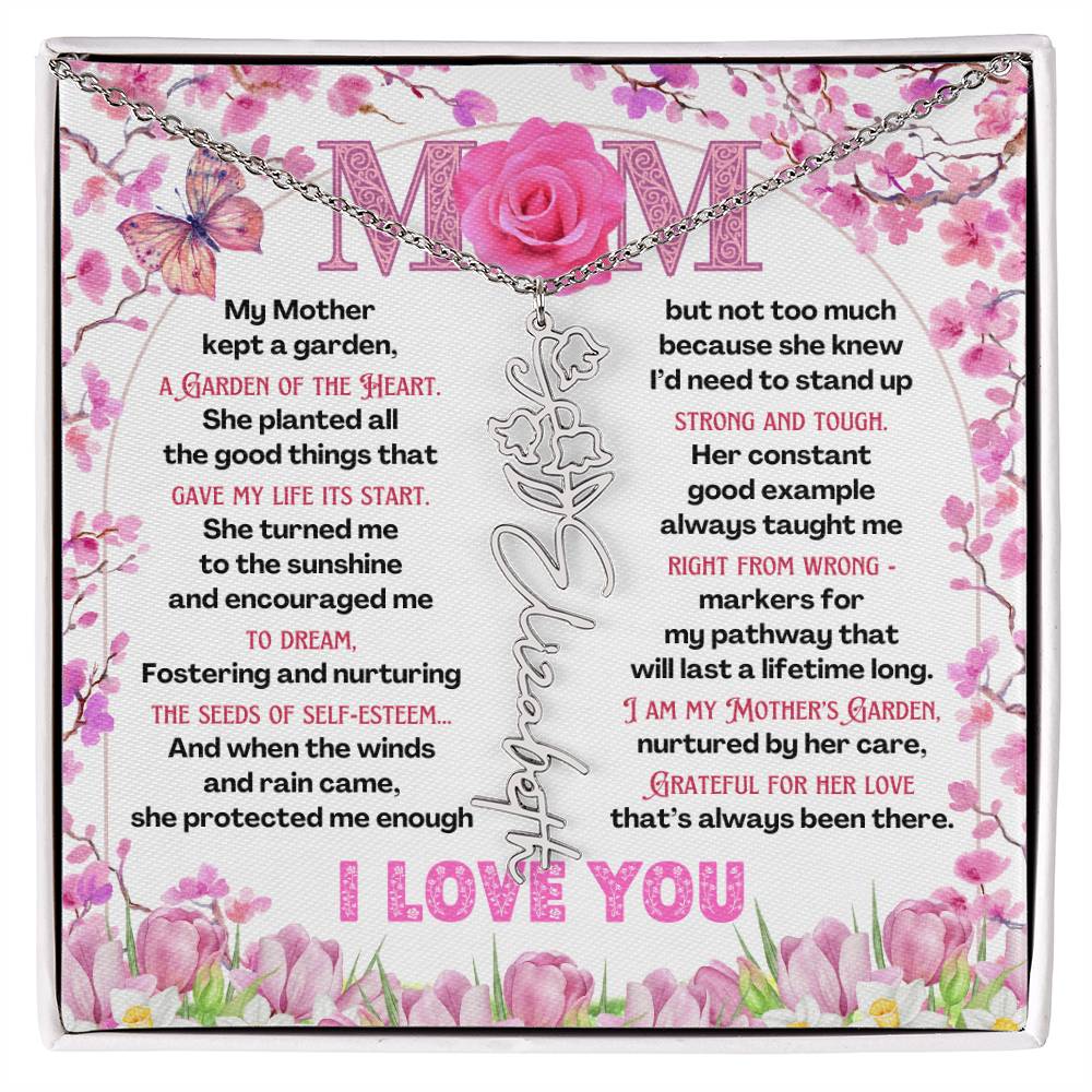 My Mother's Garden - Flower Name Necklace