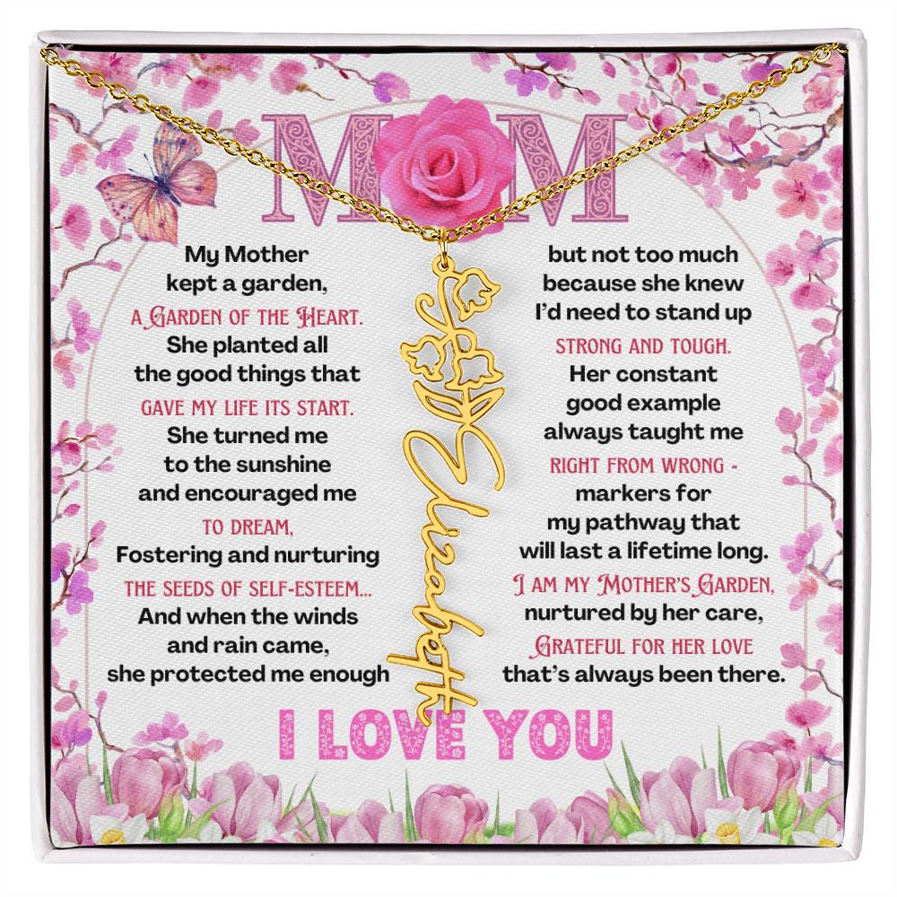 My Mother's Garden - Flower Name Necklace