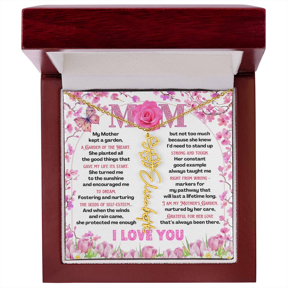 My Mother's Garden - Flower Name Necklace