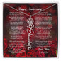 Happy Anniversary Flower Name Necklace