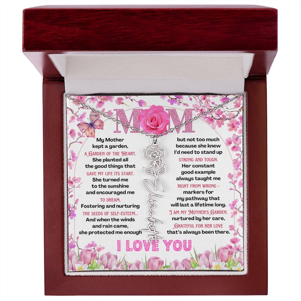 My Mother's Garden - Flower Name Necklace
