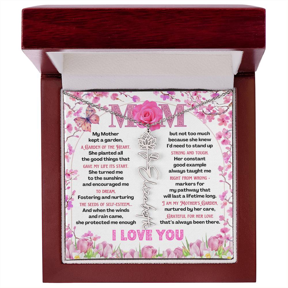 My Mother's Garden - Flower Name Necklace
