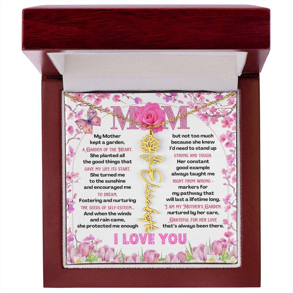 My Mother's Garden - Flower Name Necklace