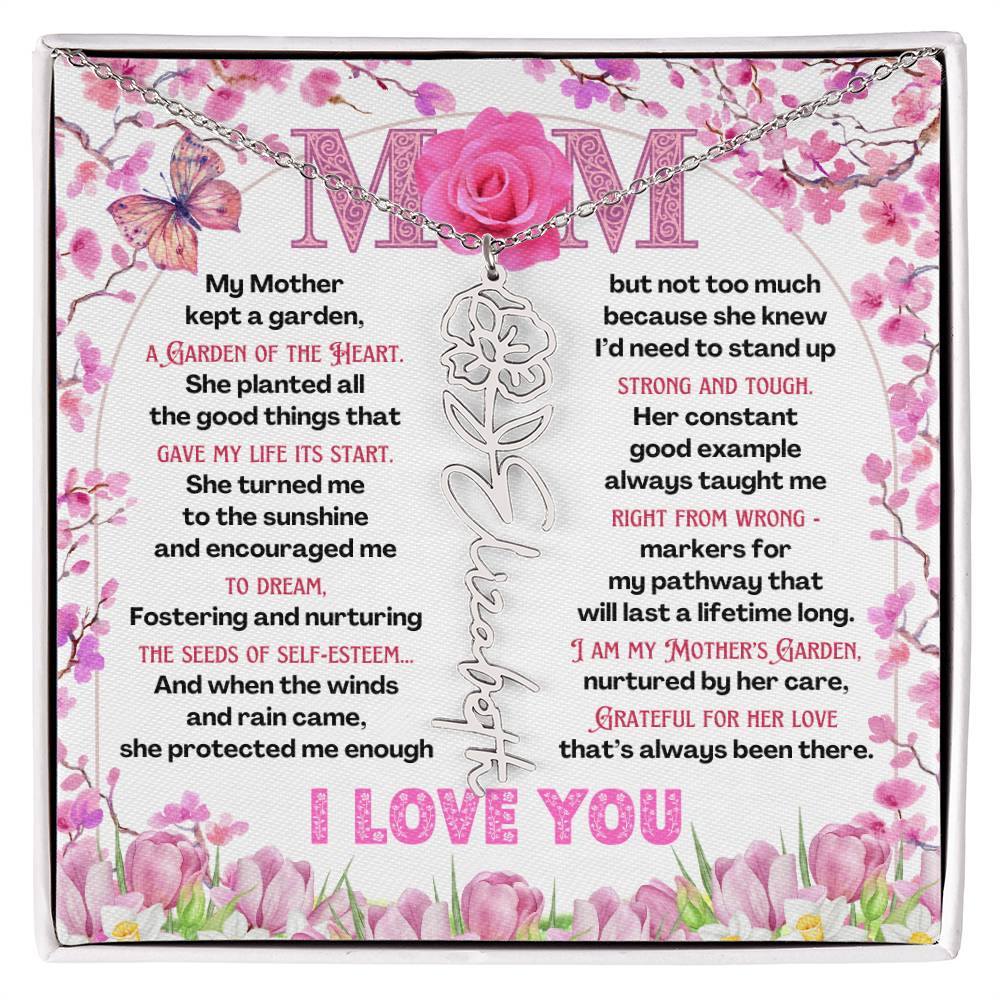 My Mother's Garden - Flower Name Necklace