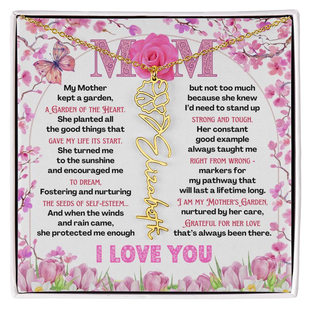 My Mother's Garden - Flower Name Necklace