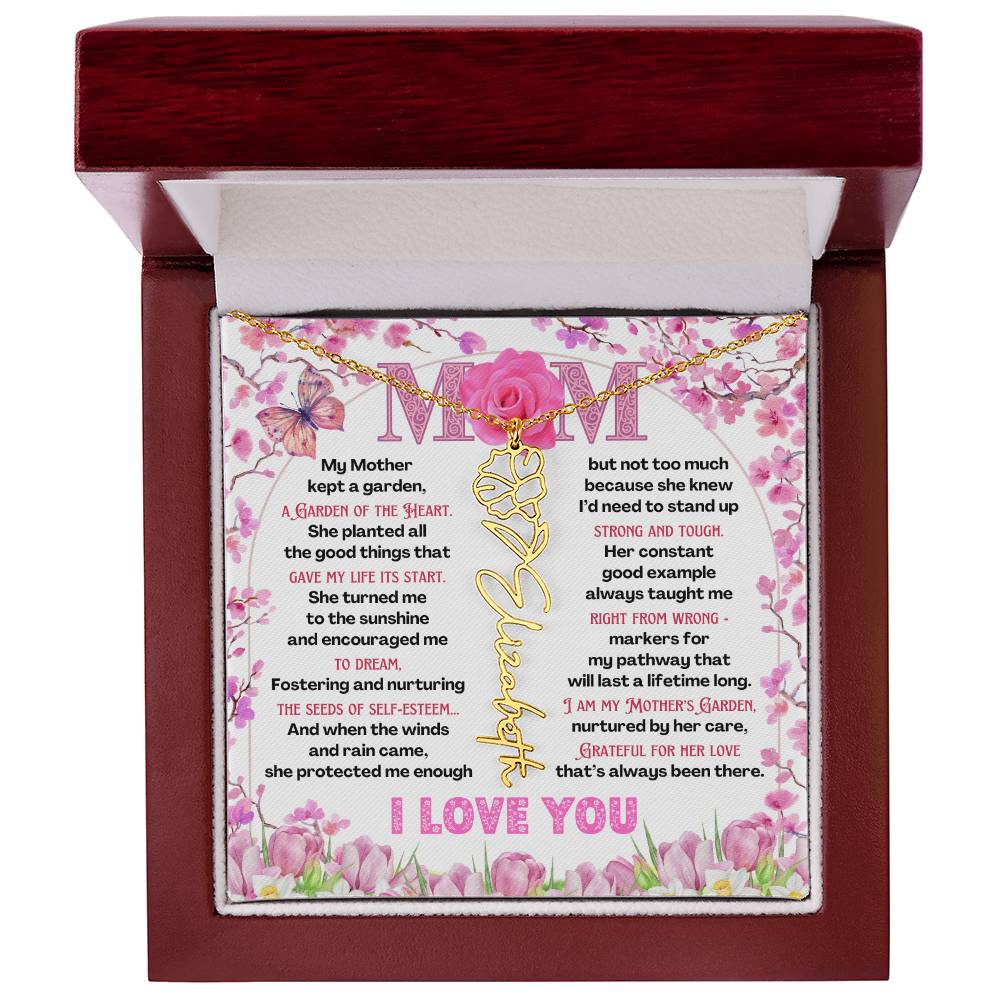 My Mother's Garden - Flower Name Necklace