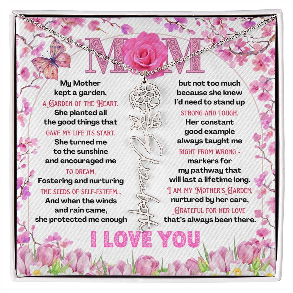 My Mother's Garden - Flower Name Necklace