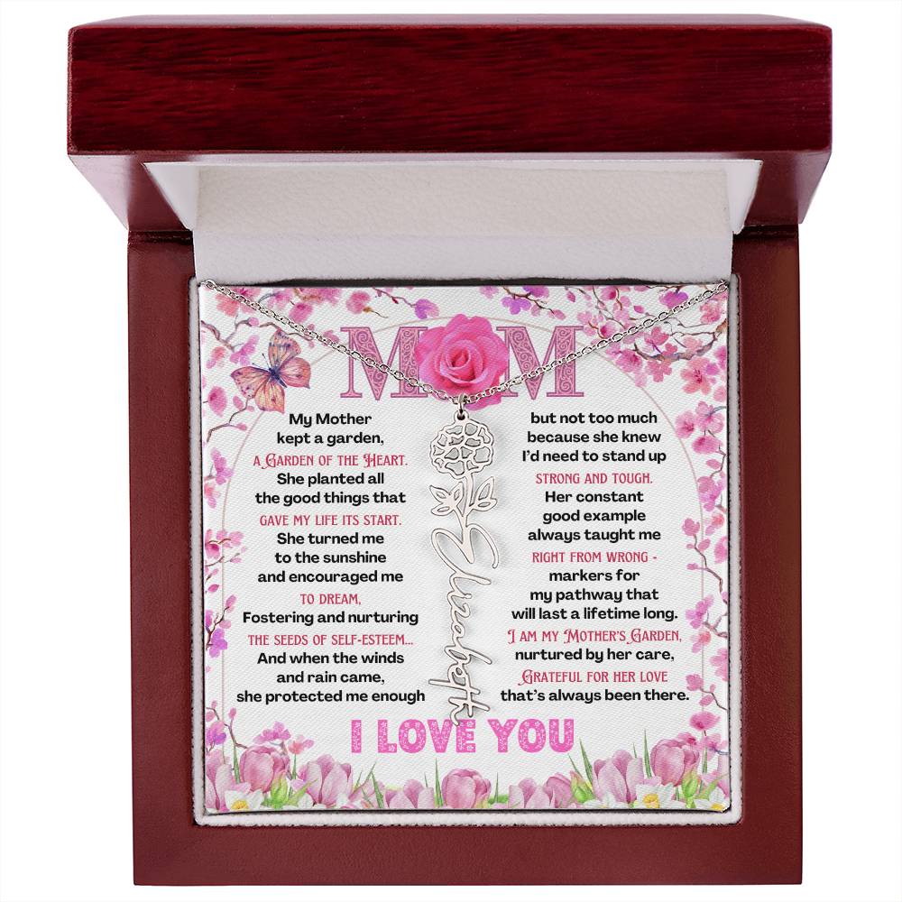 My Mother's Garden - Flower Name Necklace