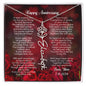 Happy Anniversary Flower Name Necklace
