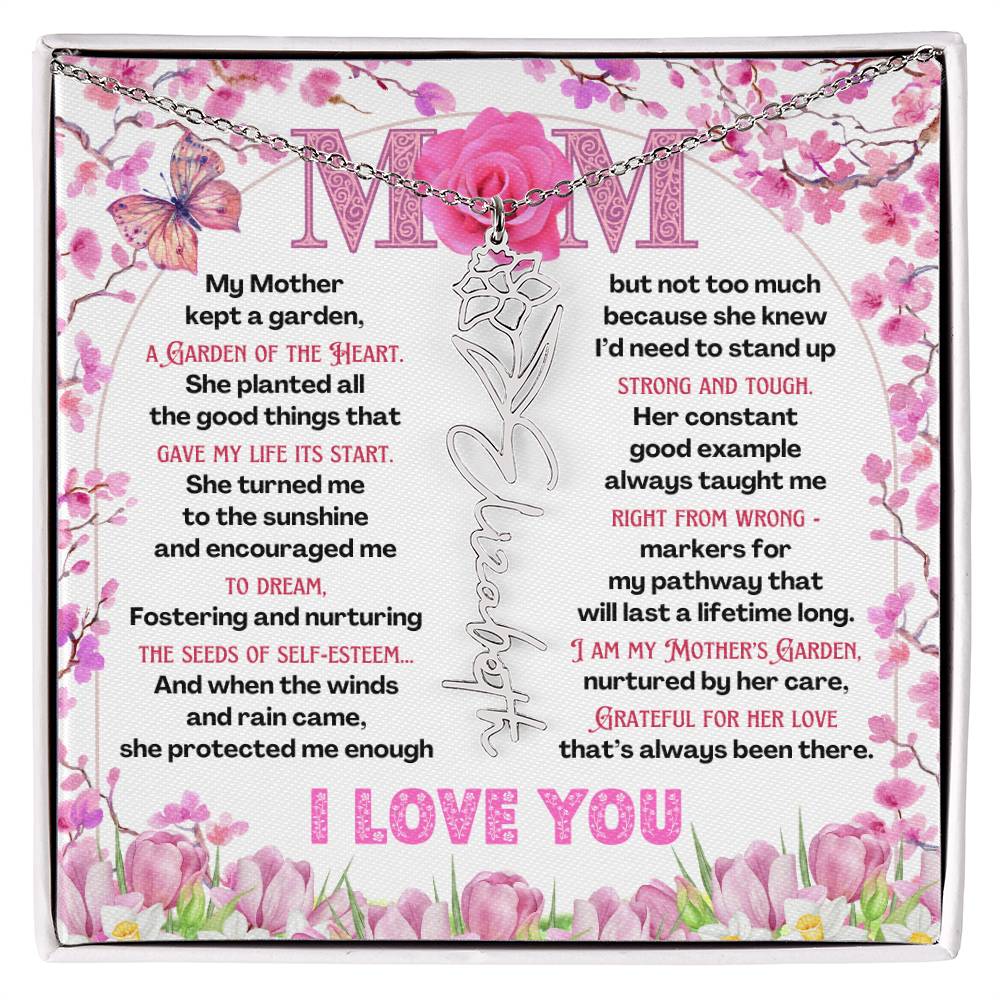 My Mother's Garden - Flower Name Necklace