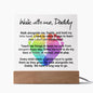 Walk With Me, Daddy - Acrylic Square Plaque
