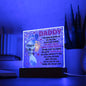 Happy 1st Father's Day Acrylic Square Plaque