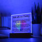 Walk With Me, Daddy - Acrylic Square Plaque