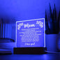 Mom You Gave Me the Confidence - Acrylic Square Plaque