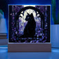 Black Cat Acrylic Square Plaque