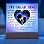 My Dear Son - Acrylic Square Plaque