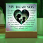 My Dear Son - Acrylic Square Plaque
