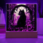 Black Cat Acrylic Square Plaque